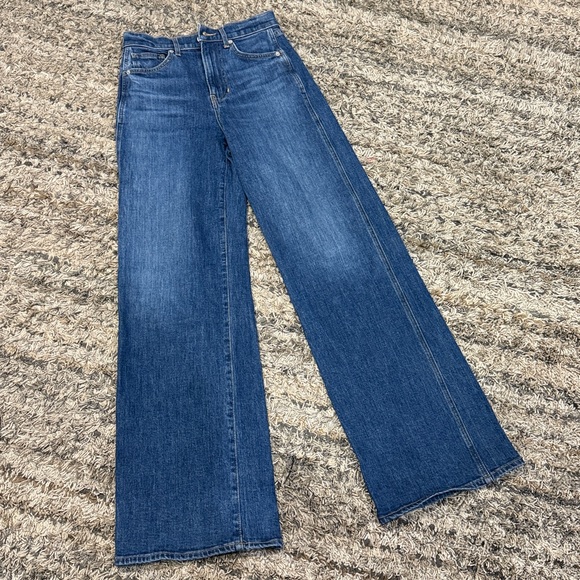 Veronica Beard Taylor wide leg relaxed, fit high-rise jeans size 25 - Picture 2 of 11